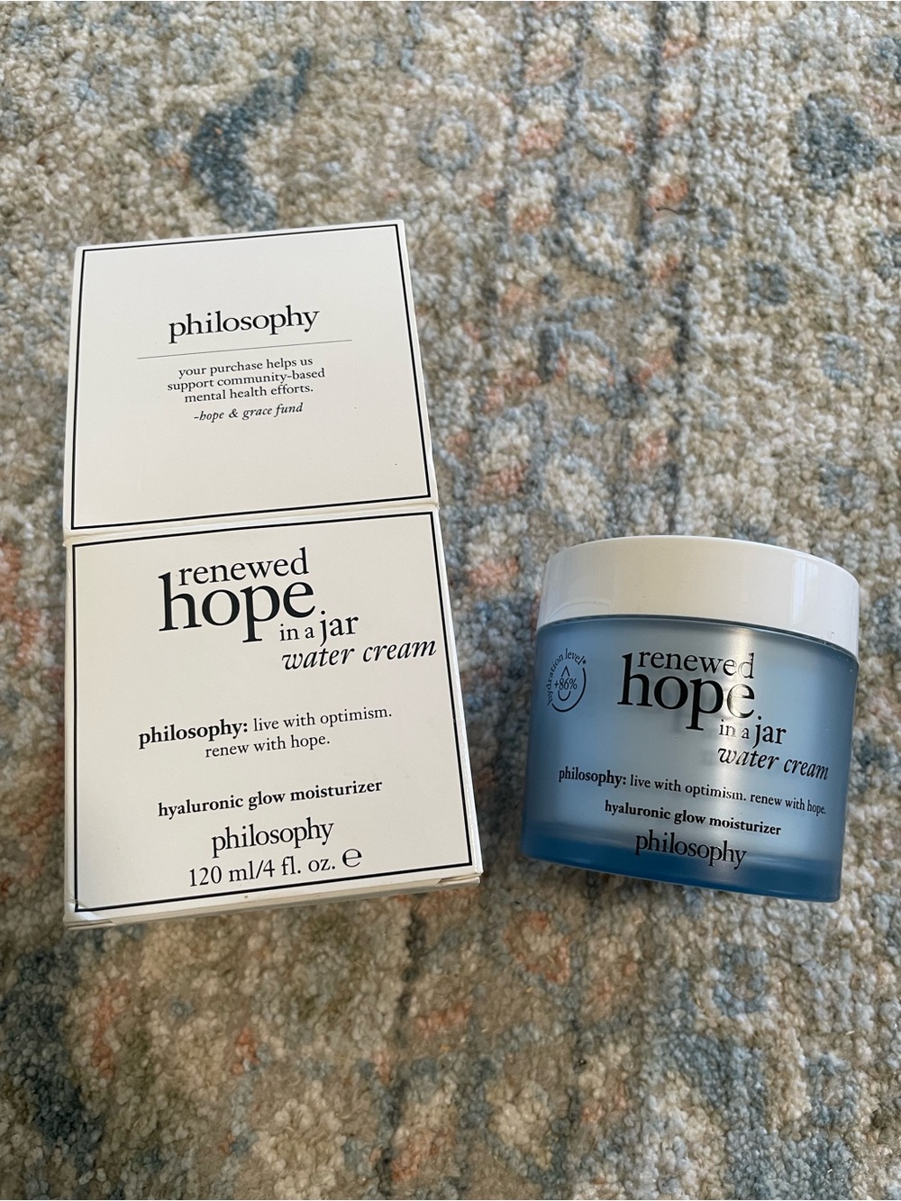 Philosophy Hope In A Jar Water Cream Hyaluronic Glow Moisturizer 4 fl oz